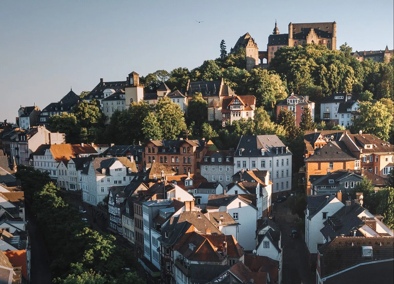 Blick über die Marburger Oberstadt mit dem Landgrafenschloss